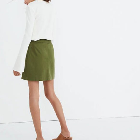 Madewell Button Front Station Mini Skirt | Size 14 - Picture 2 of 8